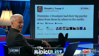 Watch Anderson Cooper Dramatically Reading Donald Trump's Idiotic Tweets